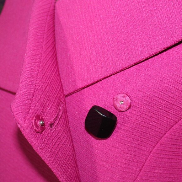 Vintage Tahari ASL 2 pc Pink and Black Skirt Suit - Picture 5 of 11